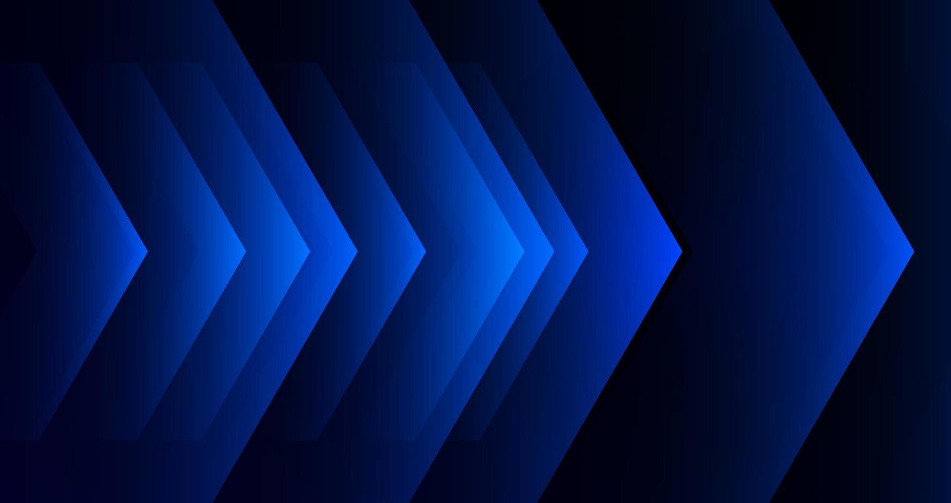 futuristische blauwe achtergrond met abstracte vierkante vorm, pijl, dynamisch en sport banner concept. vector