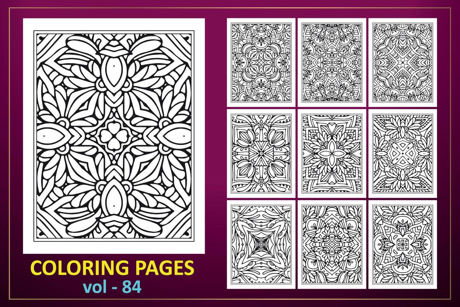 kleurplaat mandala achtergrond. zwart-wit kleurboek patroon. vector