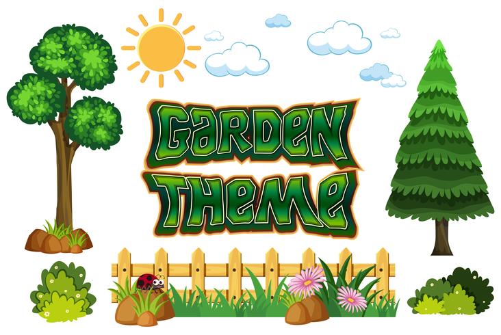 Set van tuin-thema vector
