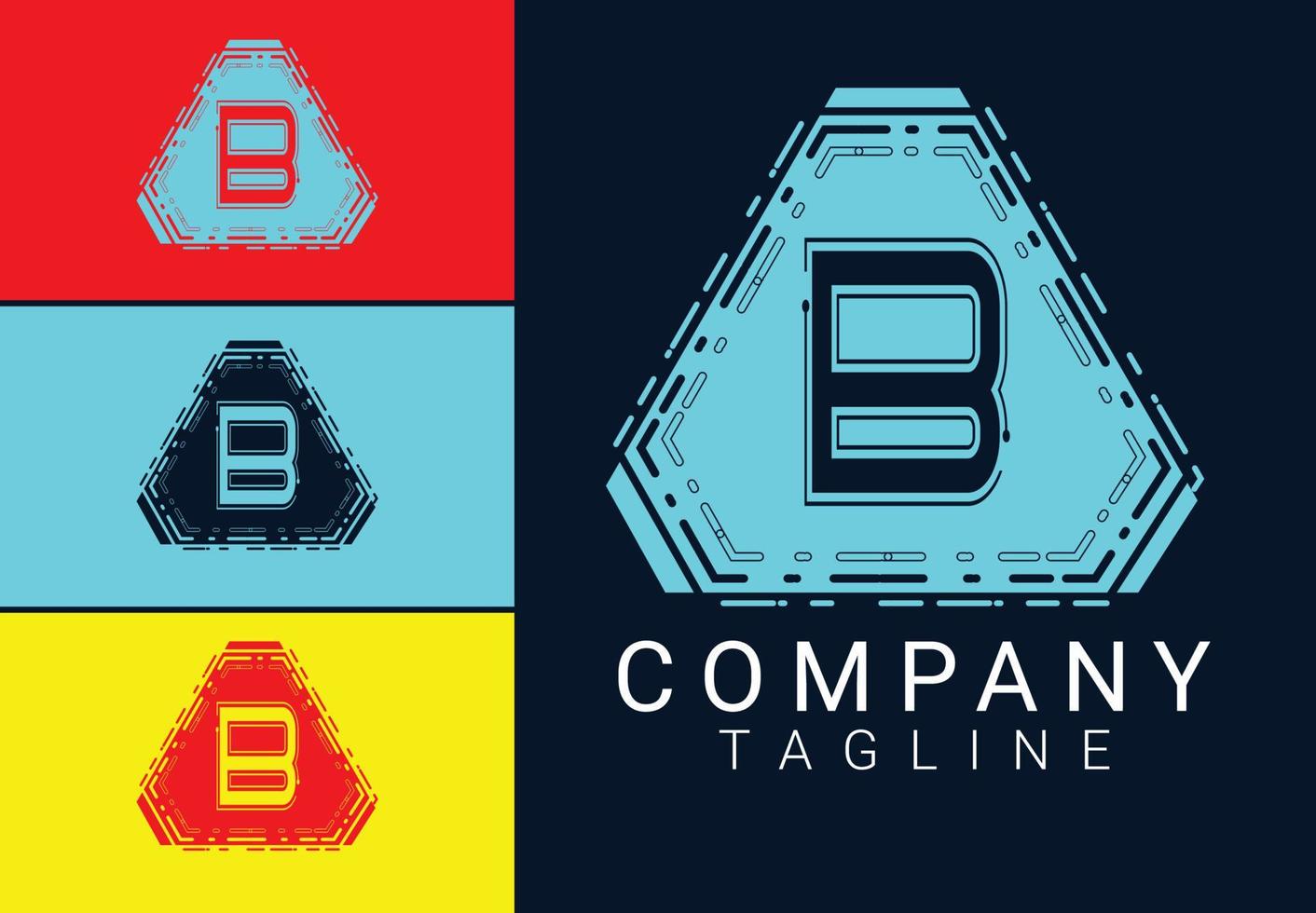 b letter nieuw logo en pictogramontwerp vector