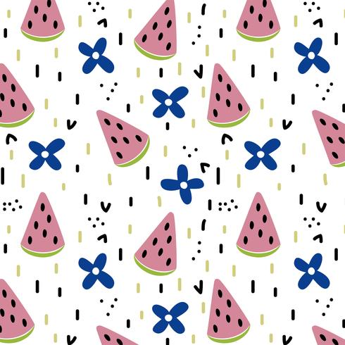 Watermeloen patroon vector