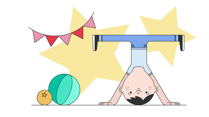 headstand vector