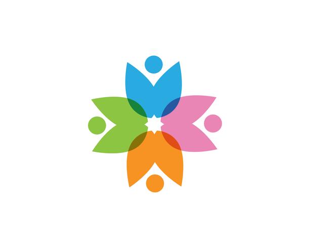 Gemeenschap ONION mensen geven logo en symbolen sjabloon vector