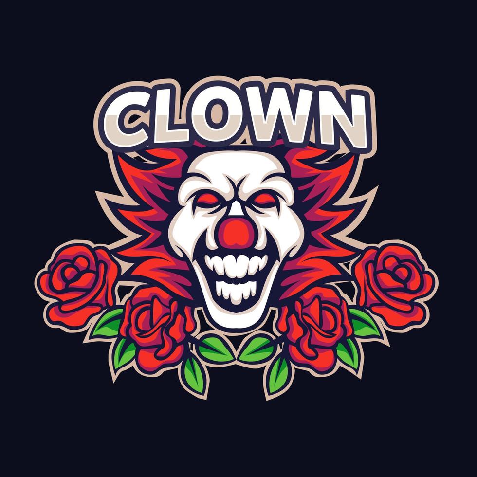 clown mascotte logo sjabloon. vector