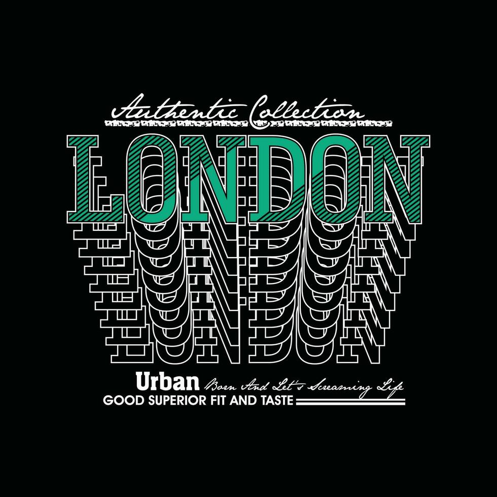 Londen element van mannenmode en moderne stad in typografie grafisch design.vector illustration.tshirt,clothing,apparel en ander gebruik vector