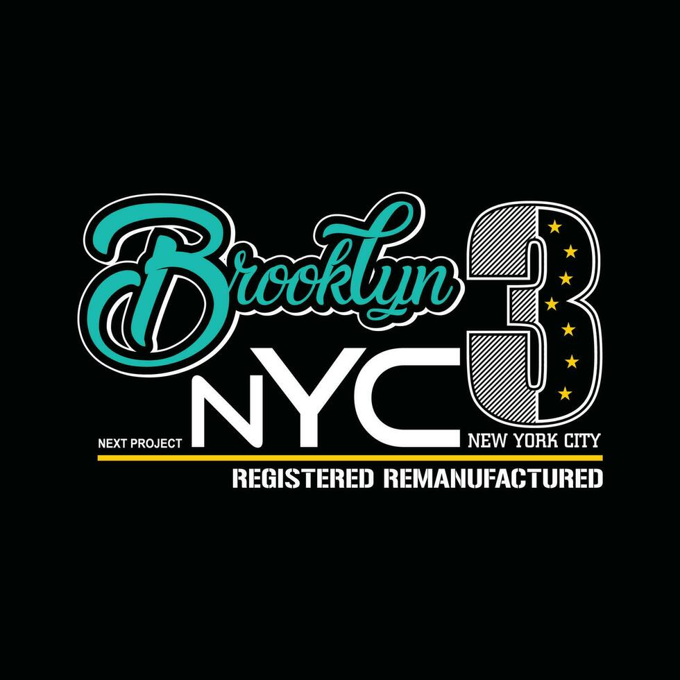 Brooklyn New York element van mannenmode en moderne stad in typografie grafisch design.vector illustration.tshirt,clothing,apparel en ander gebruik vector