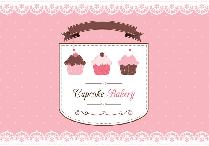 Cupcake Plakboek Kaart Vector