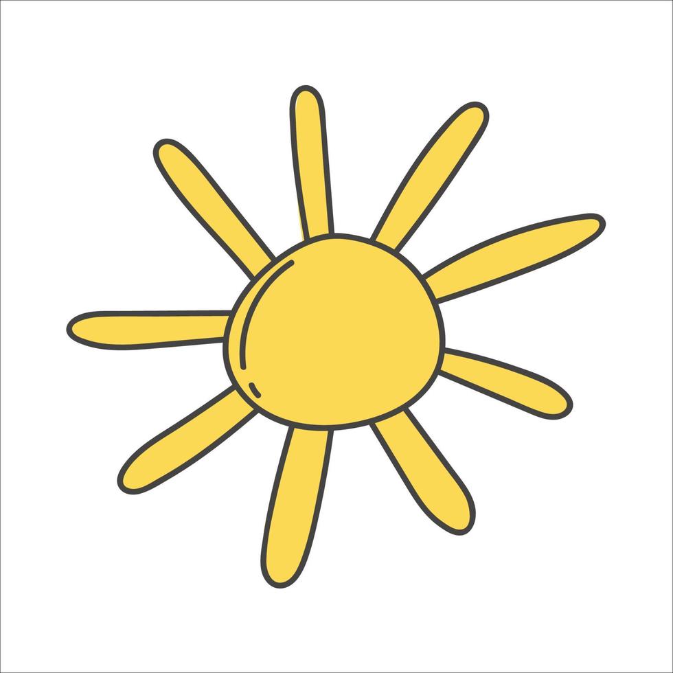 zon pictogram. cartoon illustratie van zon vector pictogram voor webdesign