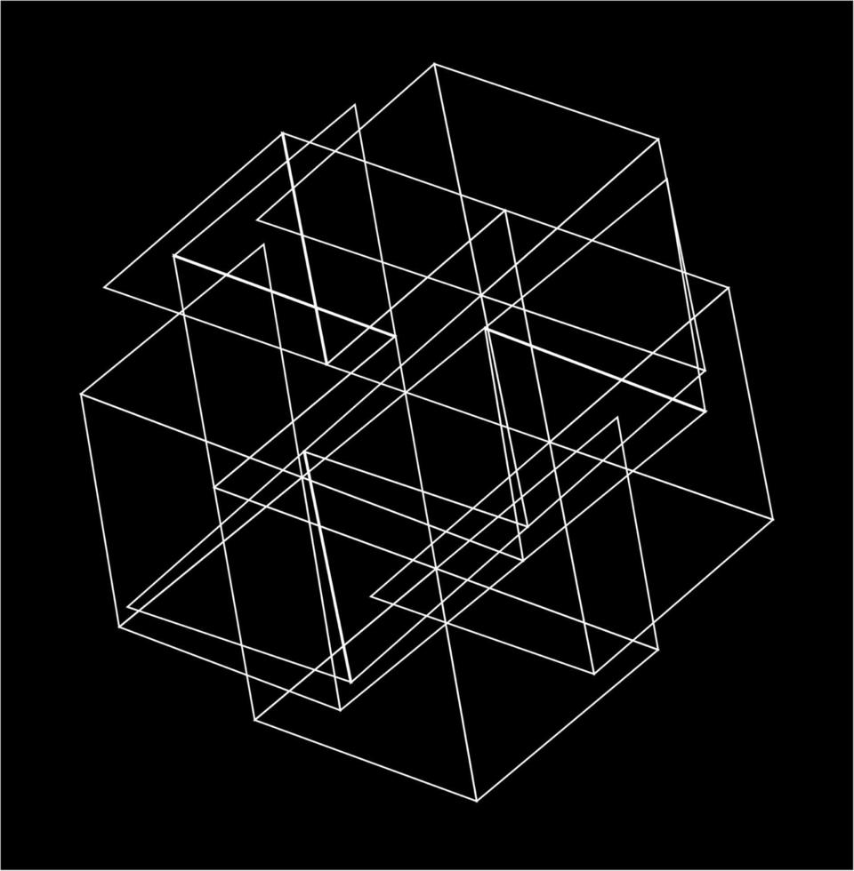 abstract driehoek zeshoekig digitaal verbindingsnetwerk vector
