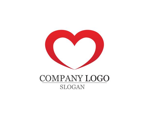 Love Adoption and community care Logo sjabloon vector