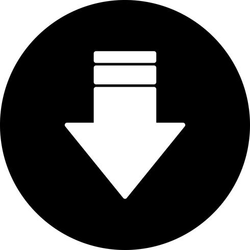 Vector neerwaartse pijl pictogram