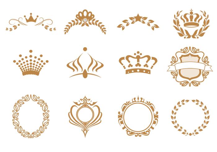 Crown Vector en krans Vector Pack