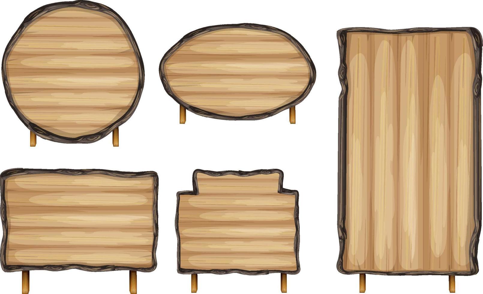 set van houten teken banner vector