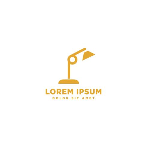 interieur licht logo ontwerp met lijn stijl vector illustratie