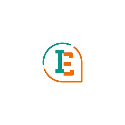 eerste E, IE, I Logo sjabloon vector illustratie pictogram element