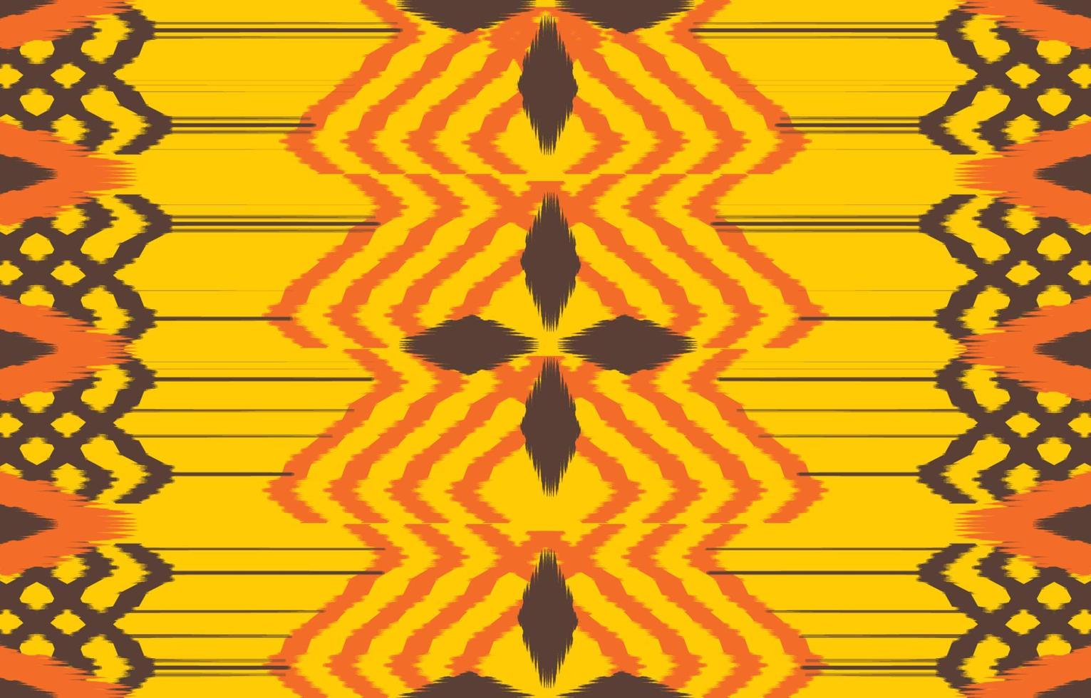ikat etnische ontwerp achtergrond. naadloos ikat geel patroon in stammen, volksborduurwerk abstracte kunst. Azteekse geometrische kunst ornament print.design voor tapijt, behang, kleding, inwikkeling, stof, hoes vector