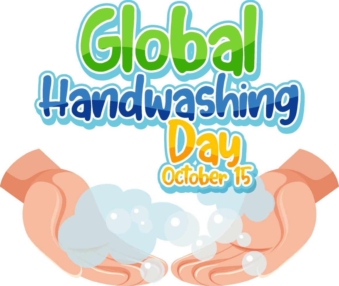 bannerontwerp voor wereldwijde handenwasdag vector