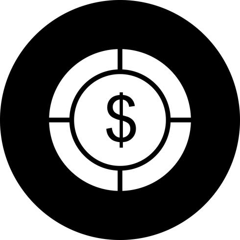 Vector Dollar doelpictogram