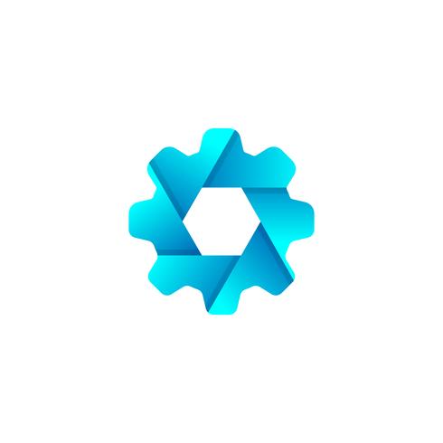 versnelling logo ontwerp industriële pictogram element illustratie vector