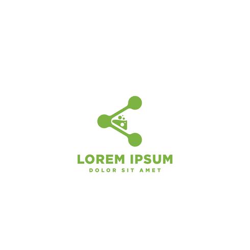 laboratorium aandeel logo ontwerpsjabloon vectorillustratie vector