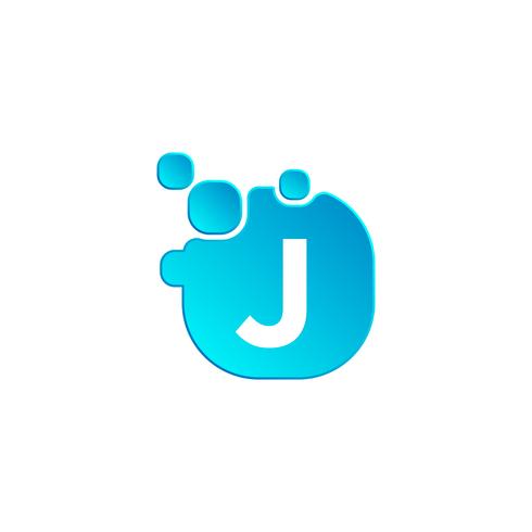 Letter j Bubble logo sjabloon of pictogram vectorillustratie vector