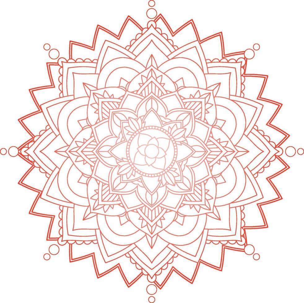 vintage mandala met dunne lijnen vector