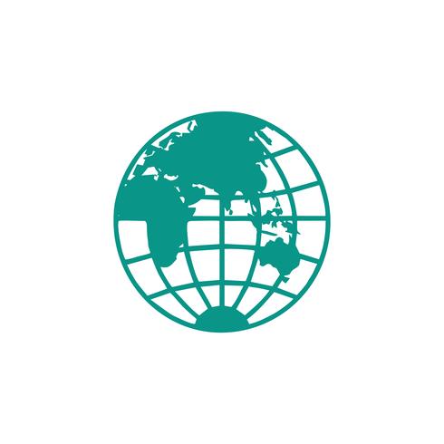 wereldbol logo pictogram ontwerp vector illustratie pictogram element