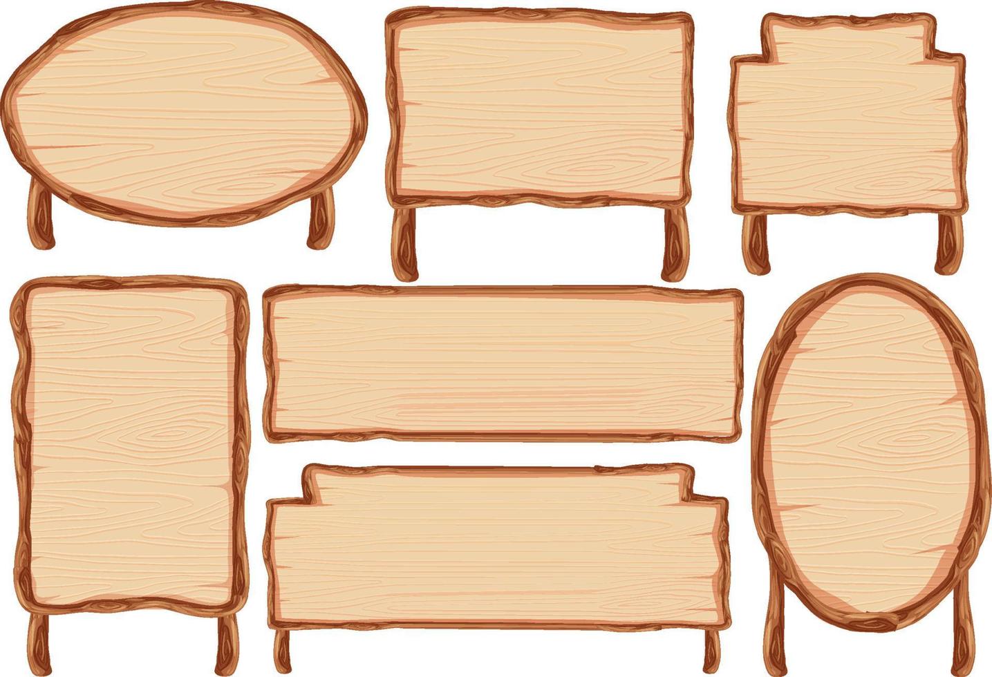 set van houten teken banner vector