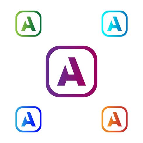 Letter A Abstracte creatieve logo sjabloon vectorillustratie vector