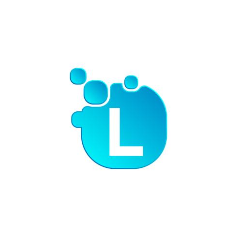 Letter l Bubble logo sjabloon of pictogram vectorillustratie vector
