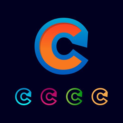 Letter C Set Logo sjabloon vectorillustratie vector