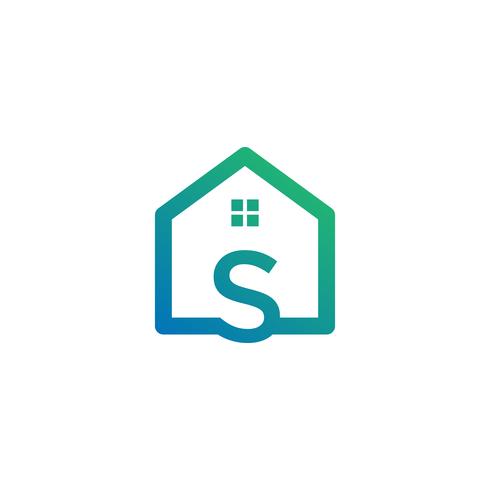 letter s architect, huis, bouw creatieve logo sjabloon vector