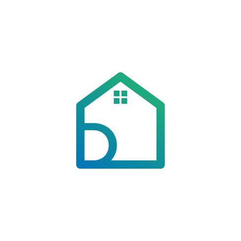letter d architect, huis, bouw creatieve logo sjabloon vector
