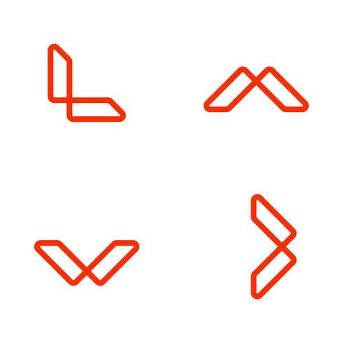 letter L overzicht logo sjabloon vectorillustratie, pictogram elementen vector