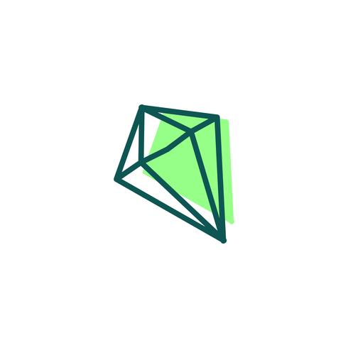 steen, diamant, edelsteen logo sjabloon, pictogram geïsoleerde elementen vector