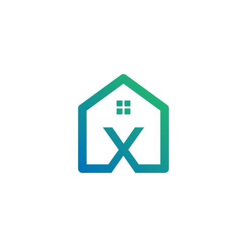 letter x architect, huis, bouw creatieve logo sjabloon vector