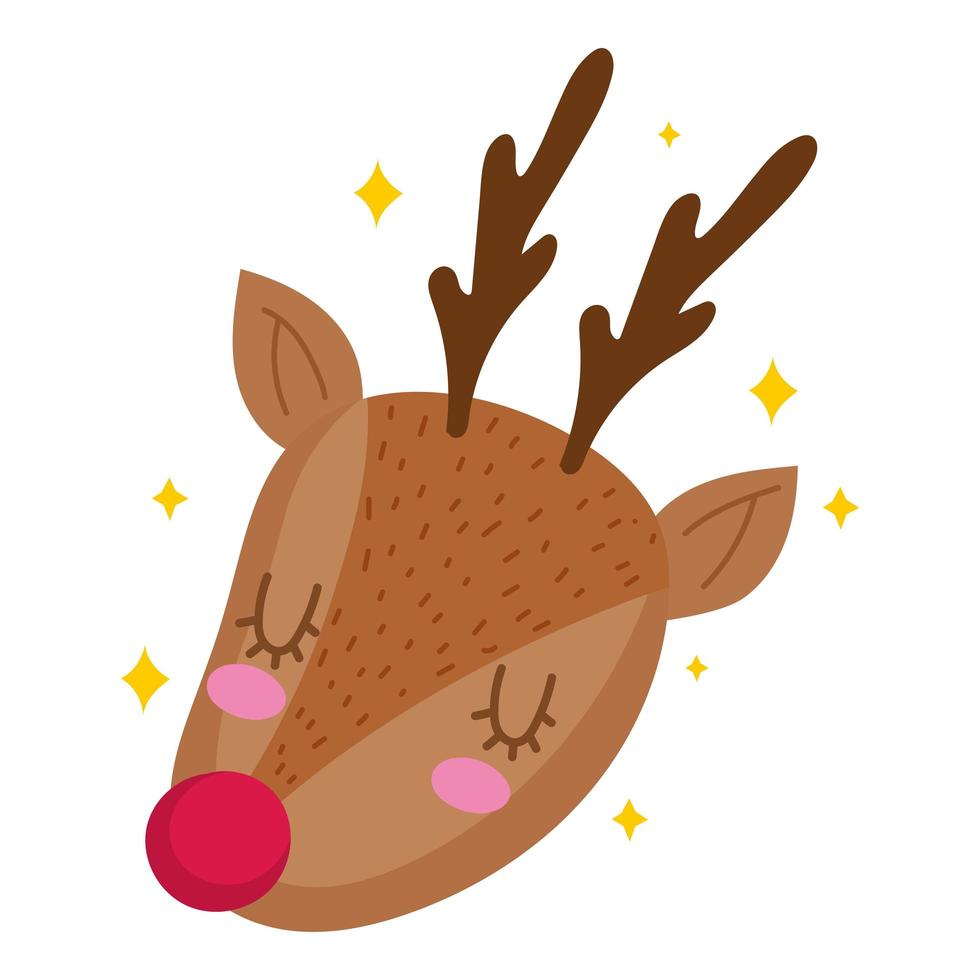 kerst cartoon rendier vector