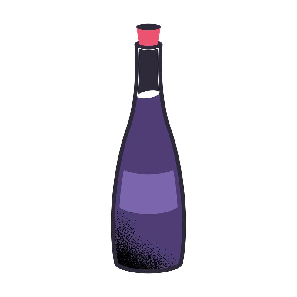 paarse wijnfles vector