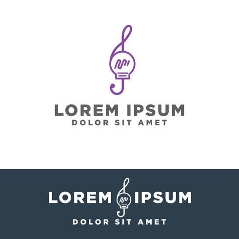 muziek idee creatieve logo sjabloon vectorillustratie, pictogram elementen vector