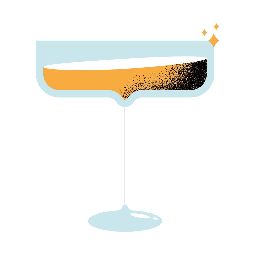 cocktailbeker drankje vector