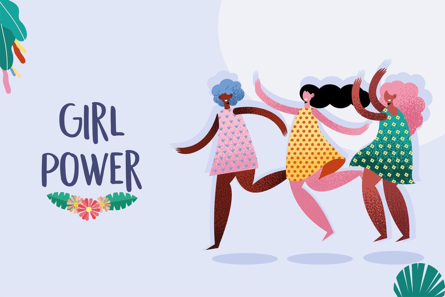 girl power kaart vector