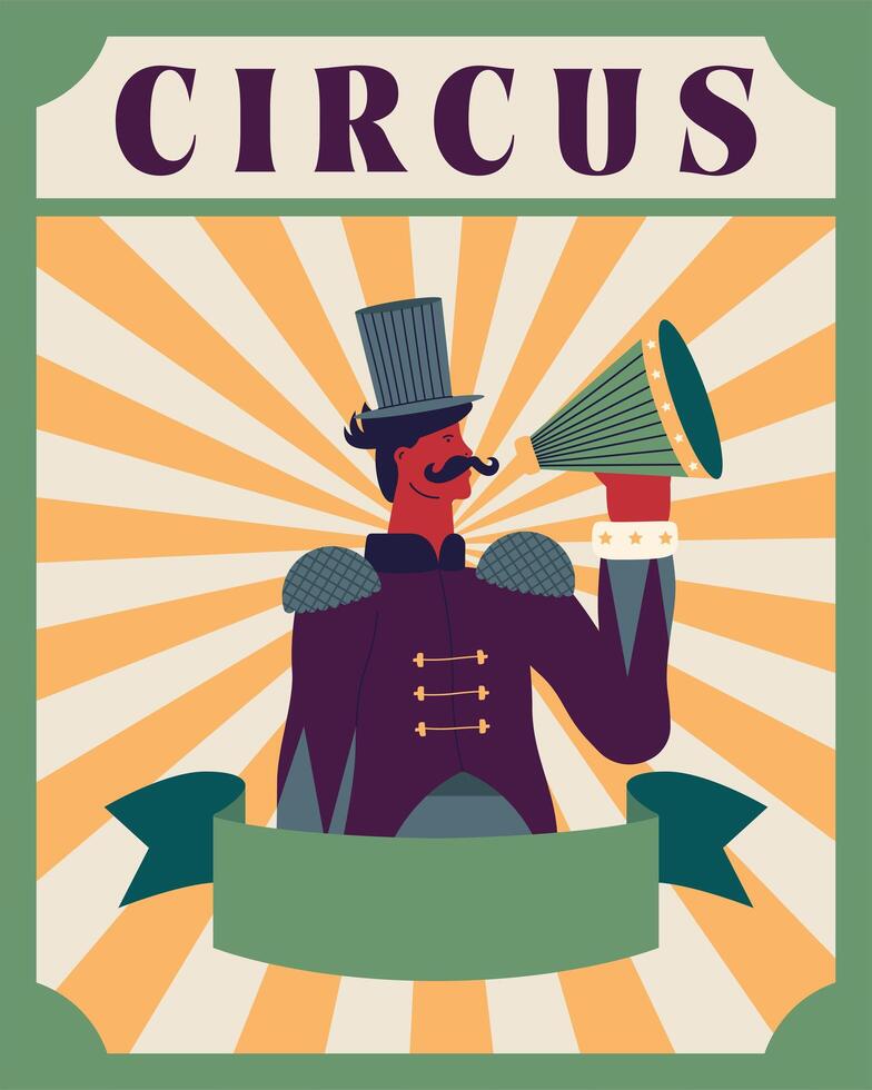 circus ceremoniemeester vector