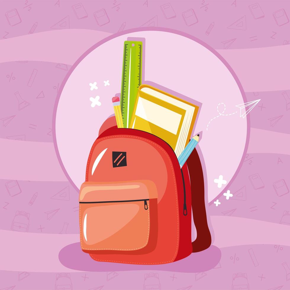 schooltas ontwerp vector