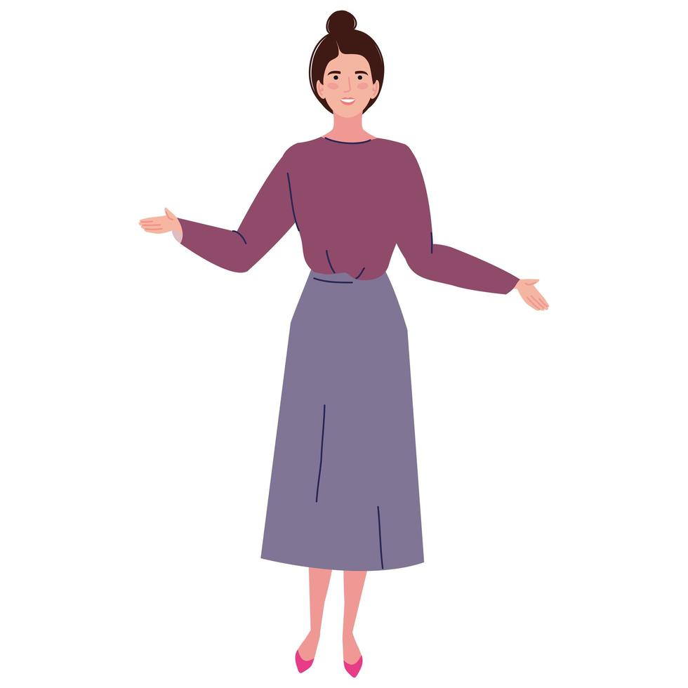 vrouw met elegante kleding vector