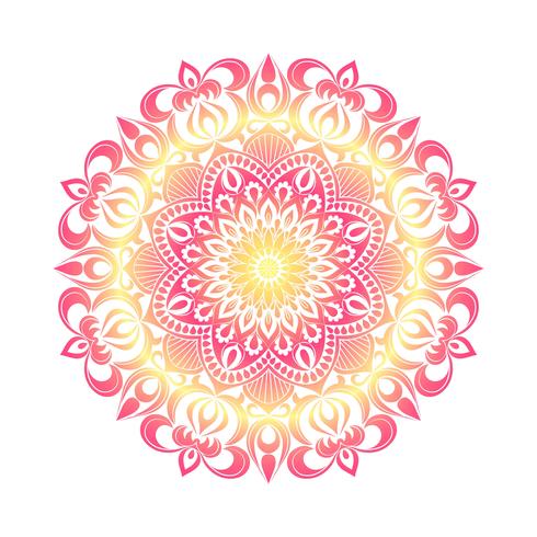 Vector Mandala-ornament. Vintage decoratieve elementen. Oosters rond patroon. Islam, Arabisch, Indiaas, Turks, pakistan, Chinees, Ottomaanse motieven. Hand getekend floral achtergrond.