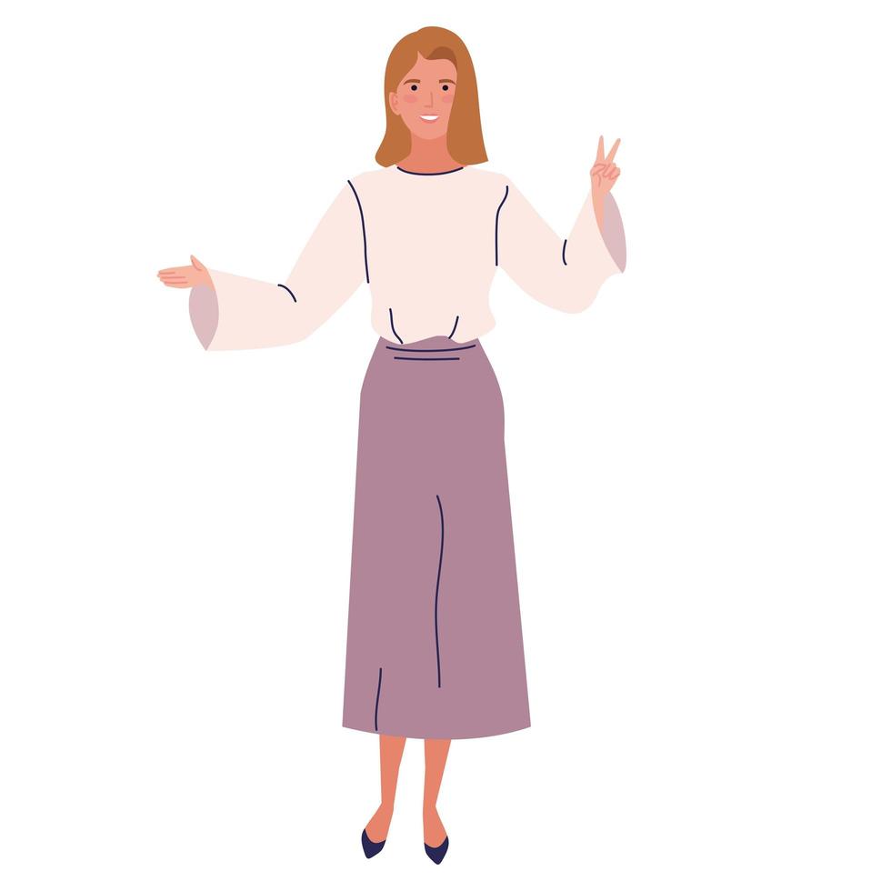 vrouw met elegante kleding vector