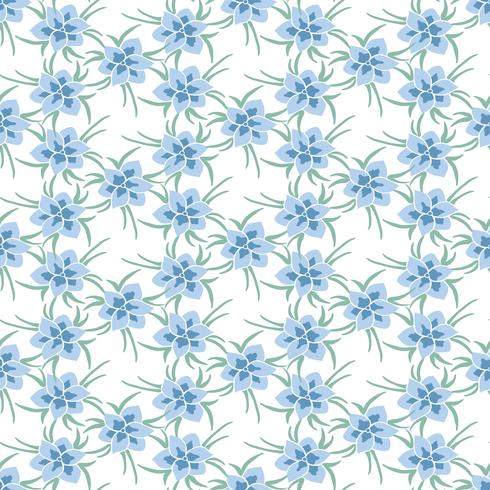 Naadloos kleurrijk vectorpatroon met de lentebloemen Bloemenklomp. Vector bloemenpatroon. Kleurrijke bloemenachtergrond. Floral elementen. Textiel bloemmotief. Lente achtergrond.