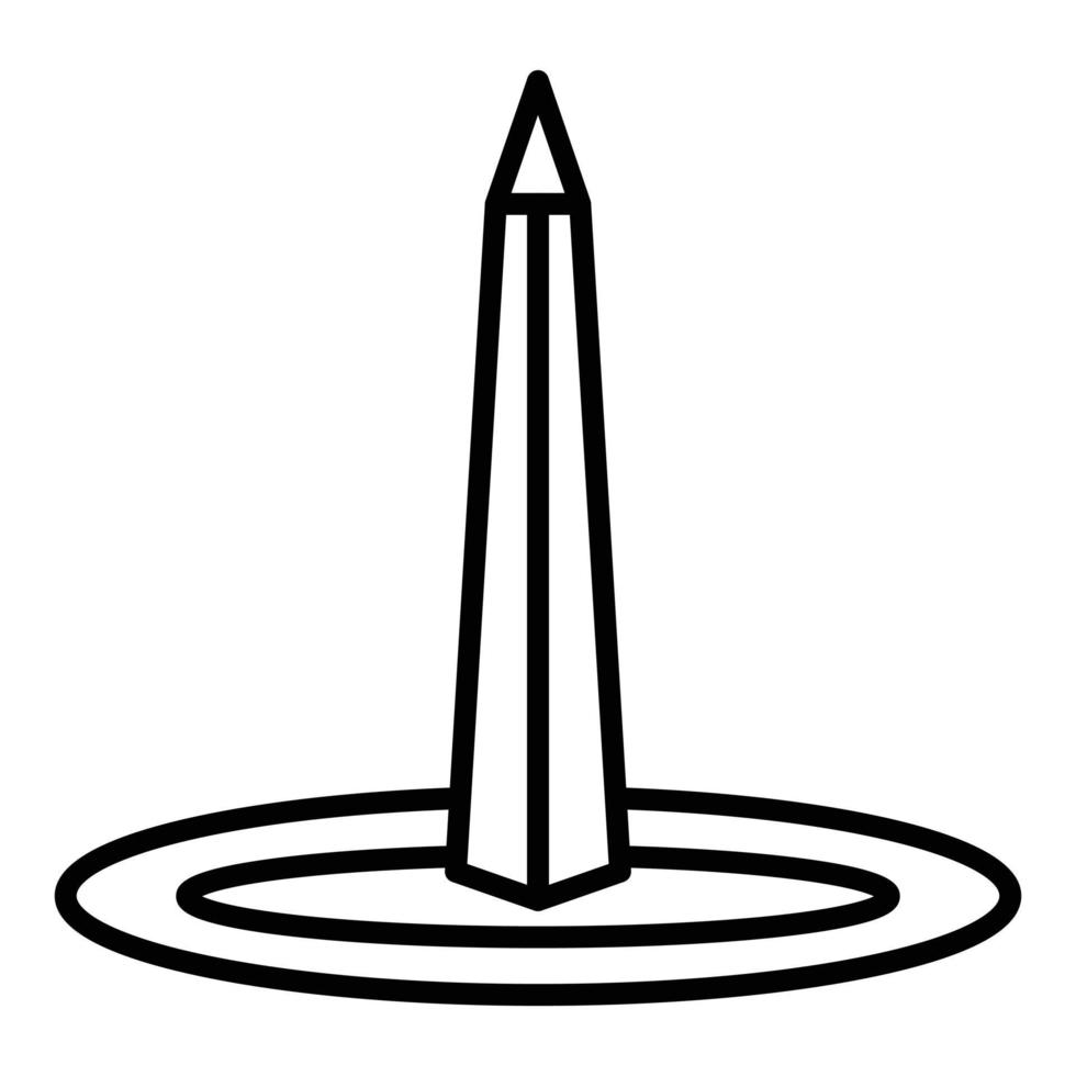 obelisk van buenos aires lijn icoon vector