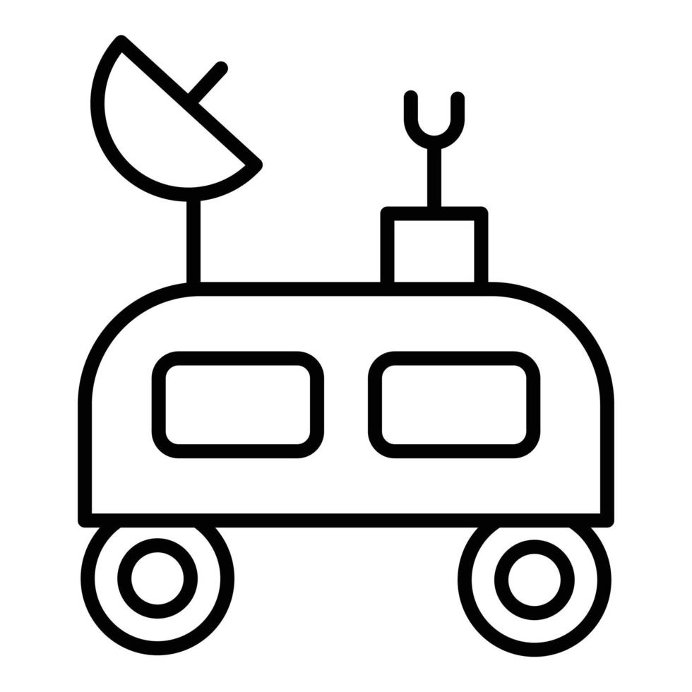 mars rover lijn icoon vector