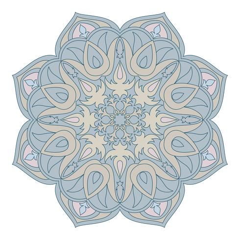 Vector Mandala. Oosters decoratief element. Islam, Arabisch, Indiaas, Turks, pakistan, Chinees, Ottomaanse motieven. Etnische ontwerpelementen. Hand getrokken mandala. Kleurrijk mandalasymbool voor uw ontwerp.